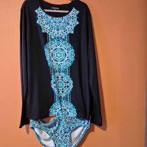 LANDS End women's  swim set size 8-10